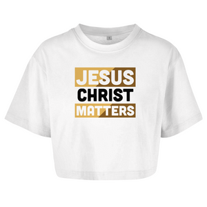 Damen Oversize Crop jesus christ matters