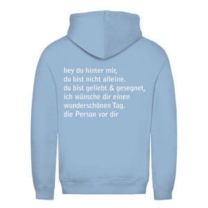 Damen Hoodie hey du hinter mir