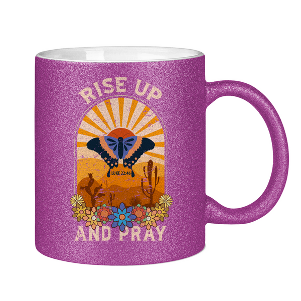 Glitzertasse rise up and pray