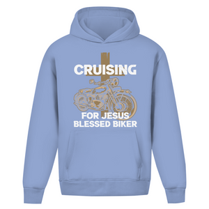 Oversize Hoodie Ohne Kordel cruising for jesus blessed biker