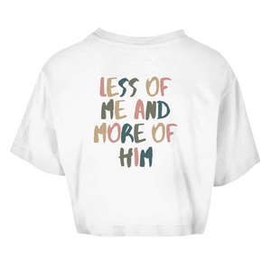 Damen Oversize Crop Top less of me and more of him