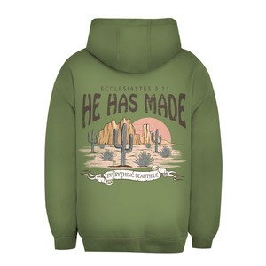 Unisex Oversize Hoodie everything beautiful ecclesiastes 3:11