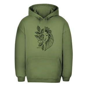 Unisex Oversize Hoodie Blume Löwe jesaja 33,17