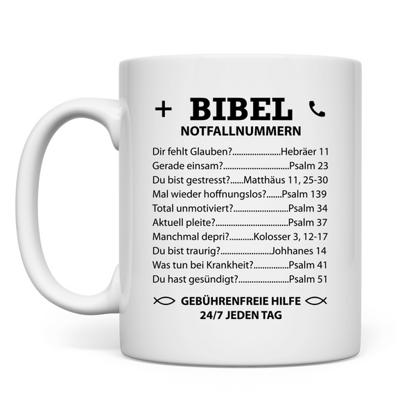 Tasse bibel notfallnummern