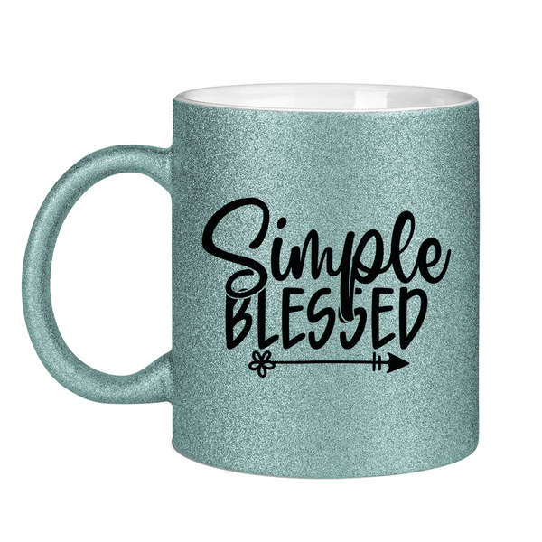 Glitzertasse simple blessed