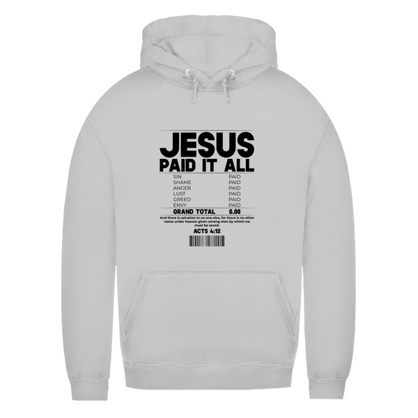 Damen Hoodie jesus paid it all acts 4:12