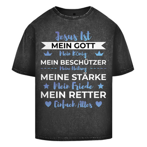 Oversize Washed T-Shirt jesus ist mein gott