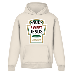 Oversize Hoodie Ohne Kordel relish sweet jesus psalm 34:3