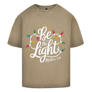 Oversize Washed T-Shirt be the light matthew 5:14