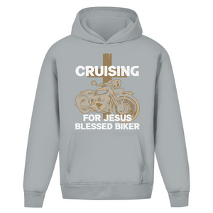 Oversize Hoodie Ohne Kordel cruising for jesus blessed biker