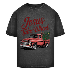 Oversize Washed T-Shirt jesus take wheel