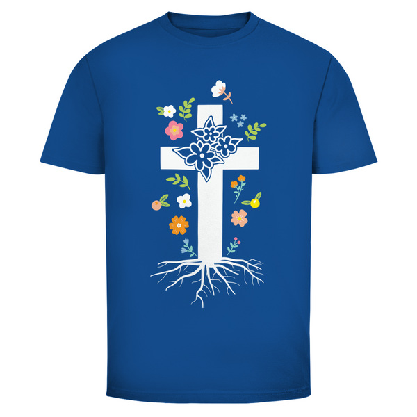 Herren T-Shirt kreuz roots