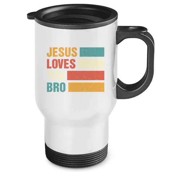 Edelstahl-Thermobecher jesus loves you bro