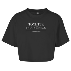 Damen Oversize Crop Top tochter des königs 2. korinther 6:18