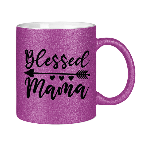 Glitzertasse blessed mama