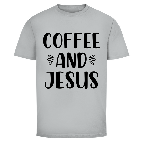 Herren T-Shirt coffee and jesus