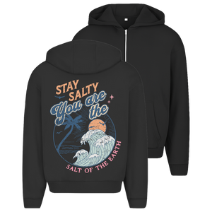 Oversize Zipper Hoodie stay salty