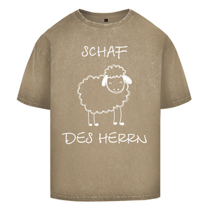 Oversize Washed T-Shirt schaf des herrn