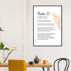 haus des herrn  psalm 23 Poster mit Holzrahmen