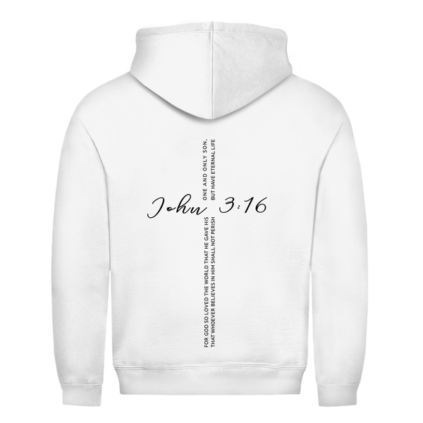 Herren Hoodie for god so loved the world john 3:16