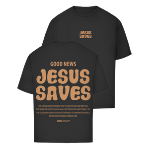 Oversize T-Shirt jesus saves john 3:16-17