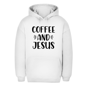 Unisex Oversize Hoodie coffee and jesus
