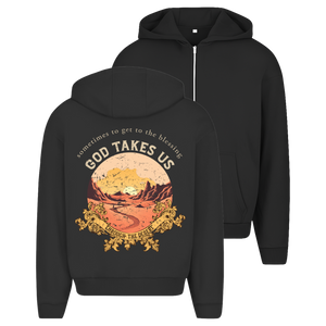 Oversize Zipper Hoodie god take us through the desert