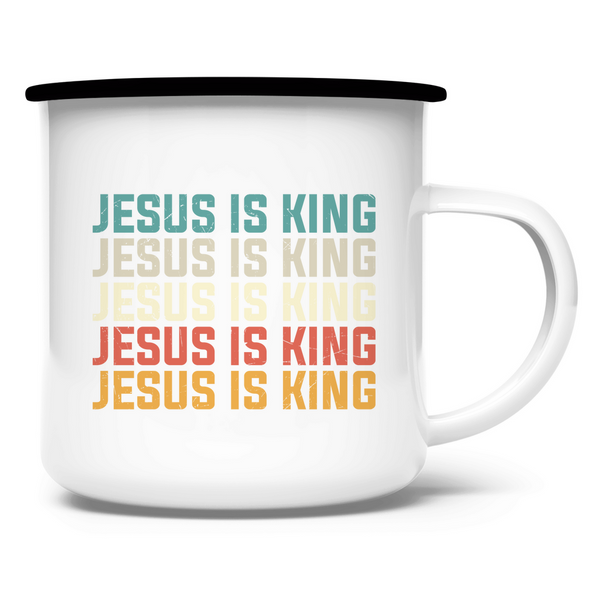 Emaille Tasse jesus is king