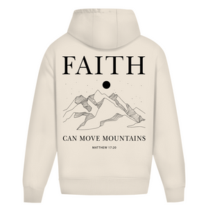 Oversize Hoodie Ohne Kordel faith minimalistisch matthew 17:20