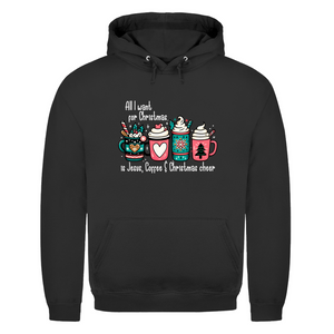 Herren Hoodie all i want for christmas is jesus coffee