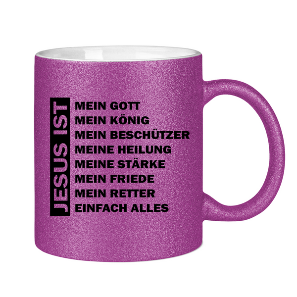 Glitzertasse jesus mein gott