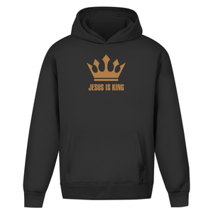 Oversize Hoodie Ohne Kordel jesus is king krone