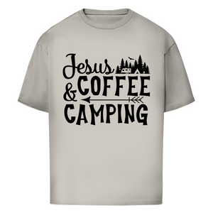 Oversize T-Shirt jesus coffee camping