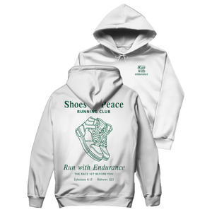 Damen Hoodie run with endurance hebrews 12:1