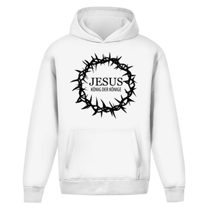 Oversize Hoodie Ohne Kordel jesus könig der könige dornenkrone
