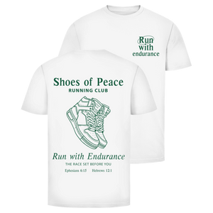 Herren T-Shirt run with endurance hebrews 12:1