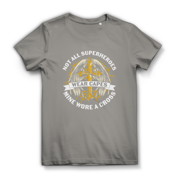 Damen Bio T-Shirt mine superheroes wore cross