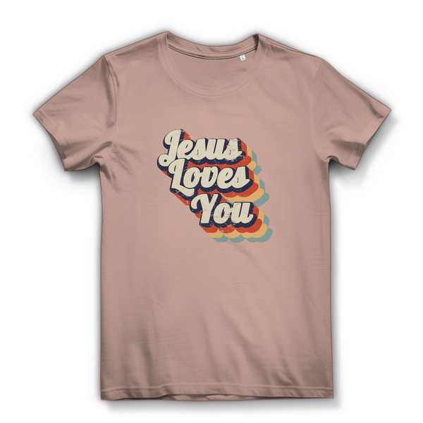 Damen Bio T-Shirt jesus loves you