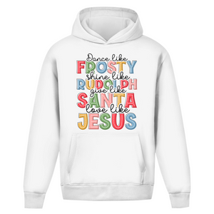 Oversize Hoodie Ohne Kordel give like santa love like jesus
