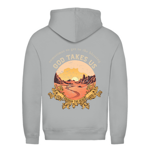 Damen Hoodie god take us through the desert