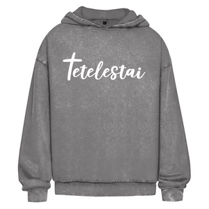 Oversize Washed Hoodie tetelestai