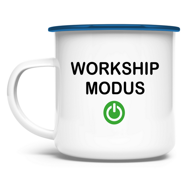 Emaille Tasse workship modus