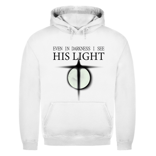 Herren Hoodie even in darkness i see his light