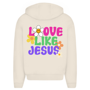 Oversize Zipper Hoodie love like jesus