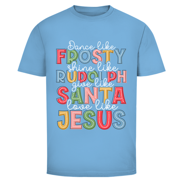 Herren T-Shirt give like santa love like jesus