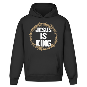 Oversize Hoodie Ohne Kordel jesus is king dornenkrone
