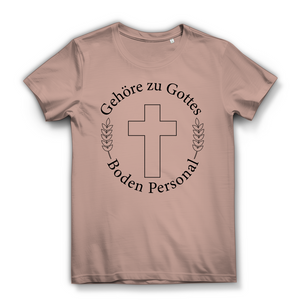 Damen Bio T-Shirt gehöre zu gottes boden personal
