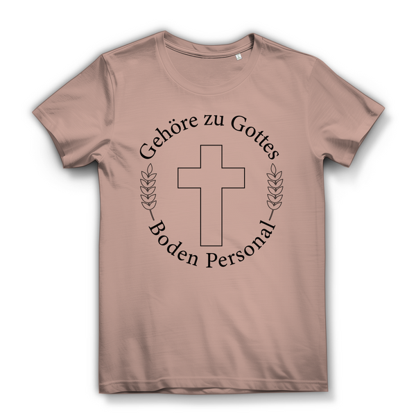 Damen Bio T-Shirt gehöre zu gottes boden personal