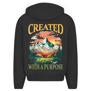 Oversize Zipper Hoodie created with a purpose ephesians 2:10