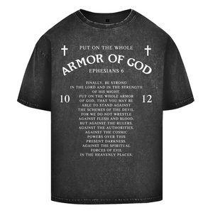 Oversize Washed T-Shirt armor of god ephesians 6